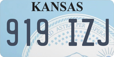 KS license plate 919IZJ