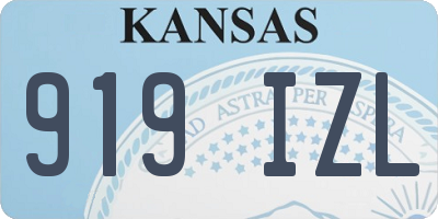 KS license plate 919IZL