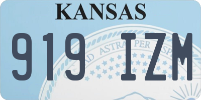 KS license plate 919IZM