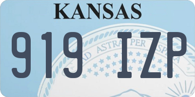 KS license plate 919IZP