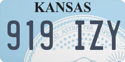 KS license plate 919IZY