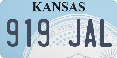 KS license plate 919JAL