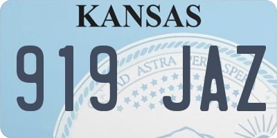 KS license plate 919JAZ
