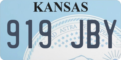 KS license plate 919JBY