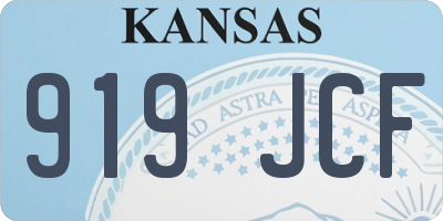 KS license plate 919JCF