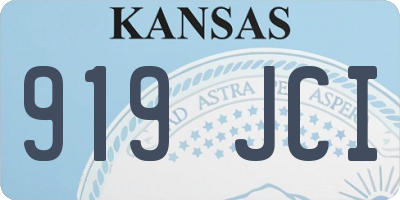 KS license plate 919JCI