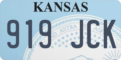 KS license plate 919JCK
