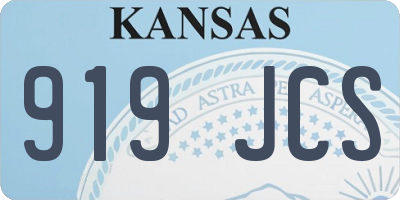KS license plate 919JCS