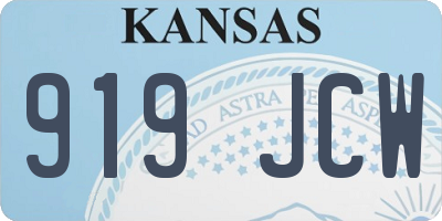 KS license plate 919JCW