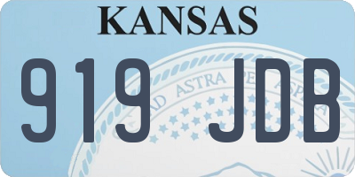 KS license plate 919JDB