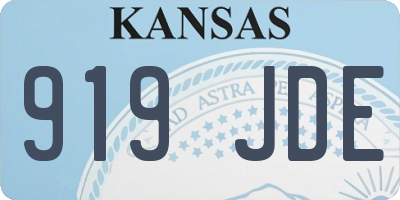 KS license plate 919JDE