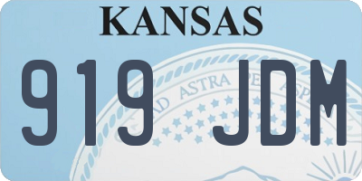 KS license plate 919JDM