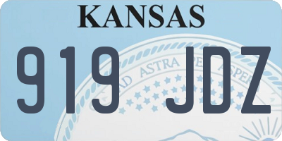 KS license plate 919JDZ