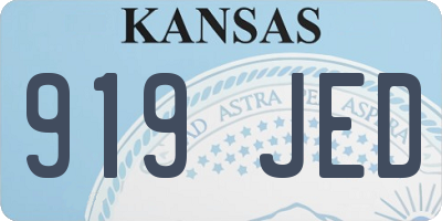 KS license plate 919JED