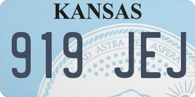 KS license plate 919JEJ