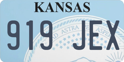 KS license plate 919JEX