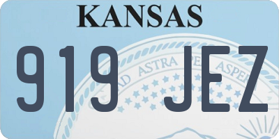 KS license plate 919JEZ