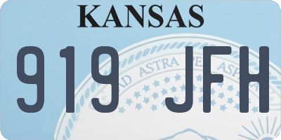 KS license plate 919JFH