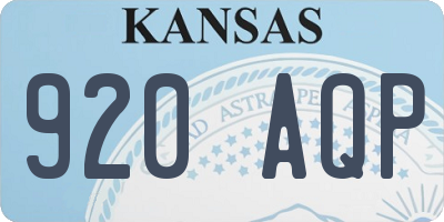 KS license plate 920AQP