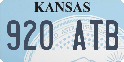 KS license plate 920ATB
