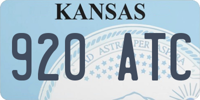 KS license plate 920ATC