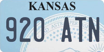 KS license plate 920ATN