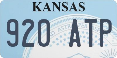 KS license plate 920ATP