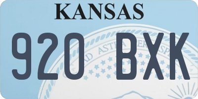KS license plate 920BXK