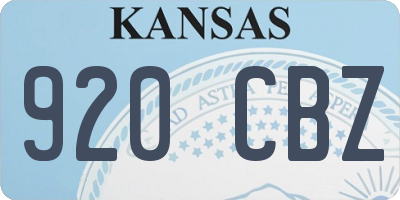 KS license plate 920CBZ