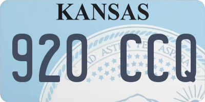 KS license plate 920CCQ