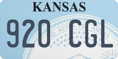 KS license plate 920CGL
