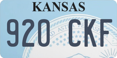KS license plate 920CKF