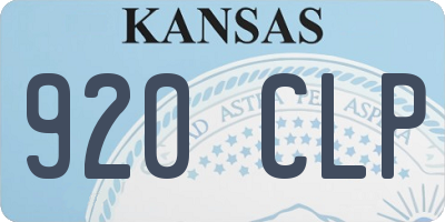 KS license plate 920CLP
