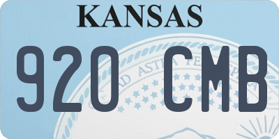 KS license plate 920CMB