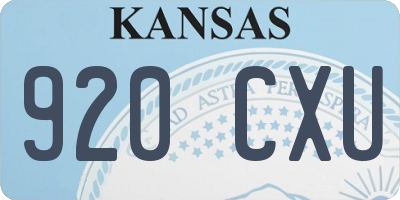 KS license plate 920CXU