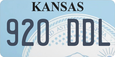 KS license plate 920DDL