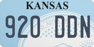 KS license plate 920DDN