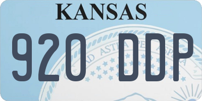 KS license plate 920DDP