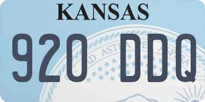 KS license plate 920DDQ