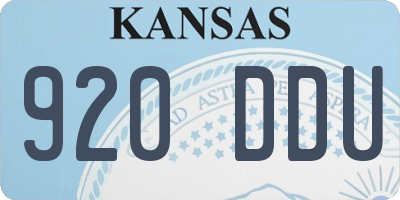 KS license plate 920DDU