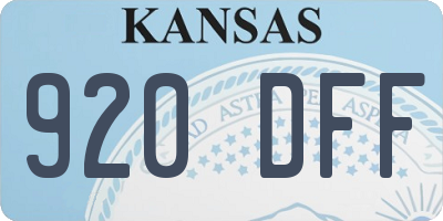 KS license plate 920DFF
