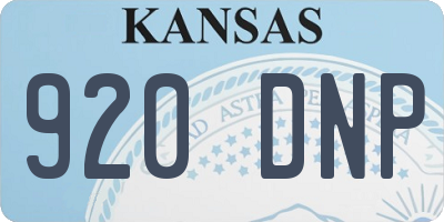 KS license plate 920DNP