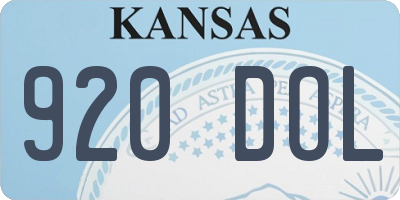 KS license plate 920DOL
