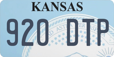 KS license plate 920DTP