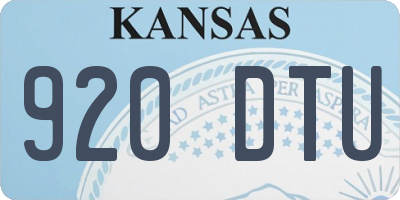 KS license plate 920DTU