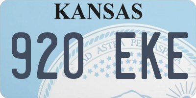 KS license plate 920EKE