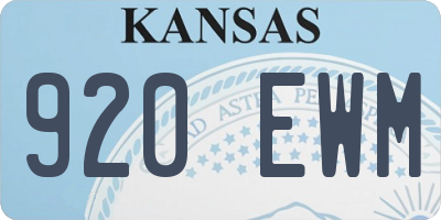 KS license plate 920EWM