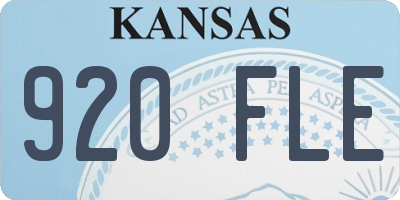 KS license plate 920FLE