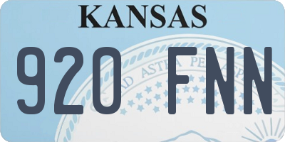 KS license plate 920FNN