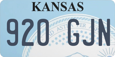 KS license plate 920GJN